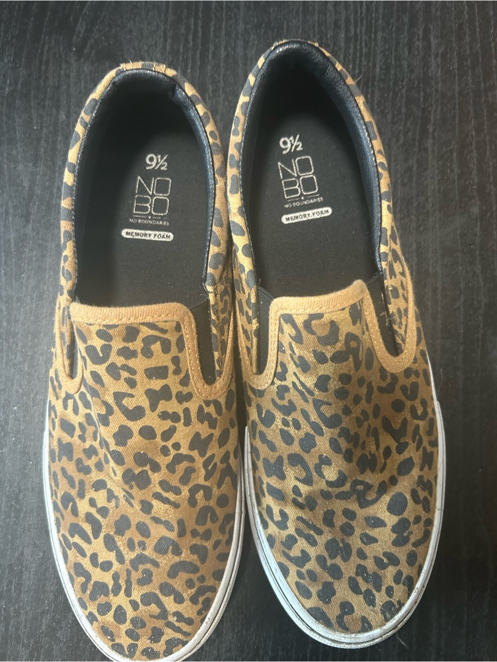 NOBO Leopard-Print Slip-On Sneakers - Tan & Black